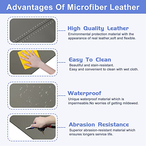 X AUTOHAUX 1 Pair Synthetic Leather Car Front Door Panels Armrest Cover Gray for Honda Civic 2006 2007 2008 2010 2011 Sedan - color: Gray