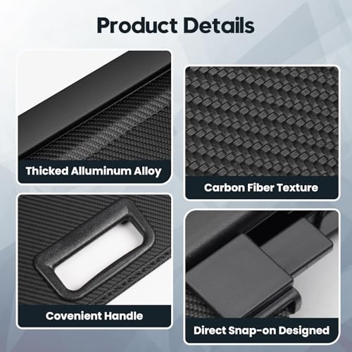 Powerty Cargo Cover for 2026 Hyundai Palisade LX3 Accessories, Carbon Fiber Trunk Cover Retractable Trunk Shielding Shade Cargo Luggage Cover Black - size: 2026 | Hyundai Palisade LX3
