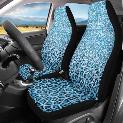 Leopard Print Universal Car Seat Covers Front Seats Only,Fit Most Cars,Sedan,Truck,SUV - color: Leopard Print 86