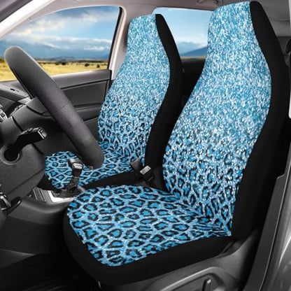 Leopard Print Universal Car Seat Covers Front Seats Only,Fit Most Cars,Sedan,Truck,SUV - color: Leopard Print 86