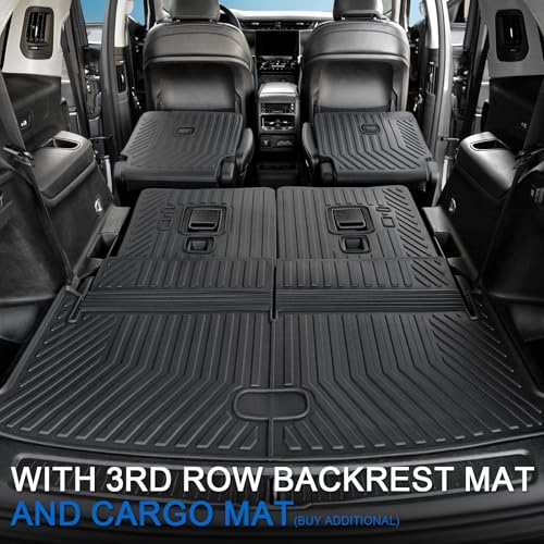 Kick Mats for 2021-2025 2026 Jeep Grand Cherokee L with 2nd Row Captain Chairs (Only for 6-Seater), All Weather TPE SeatBack Protector Accessories (L | 2nd Row Backrest Mats) - style: Grand Cherokee L | 2021-2026 | 2nd Row Backrest Mats