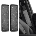 2PCS Bling Seat Belt Covers, Seat Belt Cover Pad, Car Seatbelt Shoulder Pads with Rhinestone, Auto Accessories Comfortable Automotive Neck Shoulder Mat Cushion for Car Truck SUV (White) - color: White