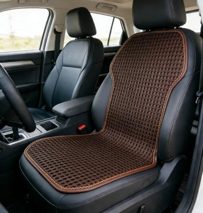 Summer 3D Air Big Mesh Car Seat Cushion Pad,Universal Fit Cooling Breathable and Vent Mesh Car Seat Cushions Cover for Truck SUV Pikup Sedan Accessories 1PCS (Brown) - color: Brown