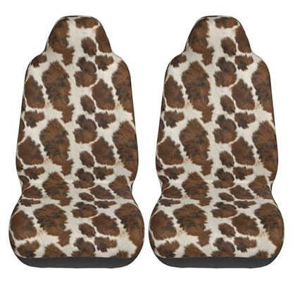 Brown Cowhide Car Seat Cover - Universal Fit for Cars, SUVs, Trucks - color: Brown