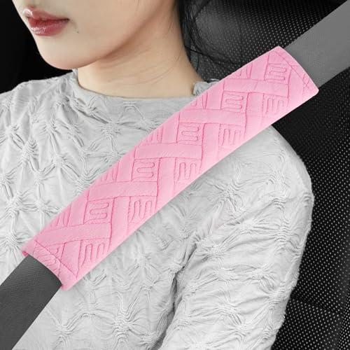 2-Pack Universal Car Shoulder Strap Pads Cover for A More Comfortable Driving, Shoulder Strap Covers Harness Pad for Car Interior Accessories(Cherry Blossom Pink) - color: Cherry Blossom Pink