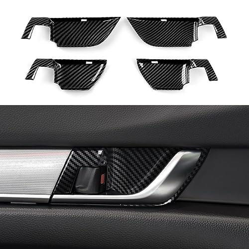 Inner Door Handle Bowl Decals for Honda Accord 2018 2019 2020 2021 2022 10th Gen Accessories ABS Carbon Fiber Interior Stickers - color: Inner Door Handle Bowl