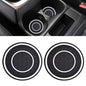 2PCS Car Cup Holder Coasters, 2.75 Inch Auto Non-Slip Anti Dust Cup Mats, Console Cup Holder Insert Coaster Auto Insulated Mats, Universal Interior Accessories for Most Cars (White) - color: White