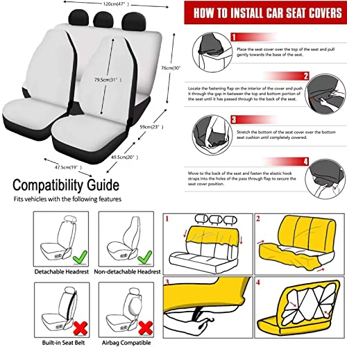 11Pcs Butterfly Car Accessory Interior Full Sets Blue Moon Butterfly Car Seat Covers Auto Seat Protection with 15Inch Neoprene Steering Wheel Cover Seatbelt Pads Keychain Seatbelt Pad - color: Blue Butterfly