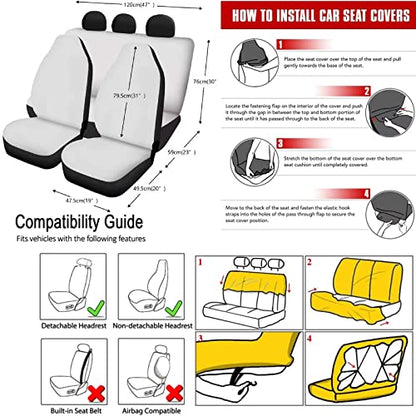 Black Dachshund Dog Car Seat Covers 12 Pcs Full Set Dog Lover Car Interior Set Durable Auto Steering Wheel Cover Dog Paw Seat Belt Pads Chapstick Holder Keychain for Women - color: Black Dachshund Dog