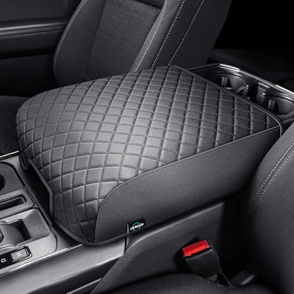 Center Console Cover Compatible with 2021 2022 2023 2024 2025 2026 Ford F150, Customized Leather Armrest Box Protective Cover, Armrest Lid Protector Pad for Car (Bucket Seat Only) - size: Bucket Seat Console 2021-2026 F150
