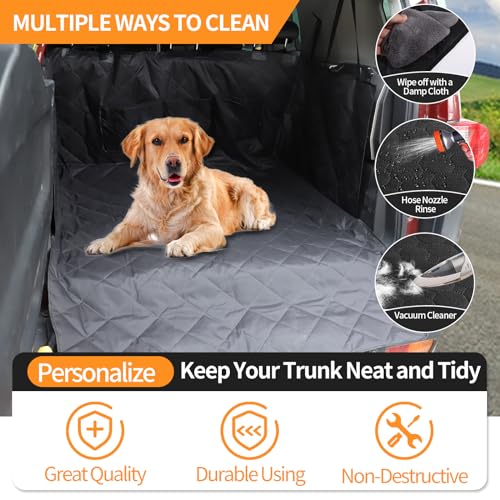 Cargo Liner for Dogs Compatible with Toyota FJ Cruiser 2007-2021, Pet Dog Trunk Cargo Liner, Waterproof Anti-Dirty Pet Cargo Cover Dog Seat Mat, with Bumper Flap Protector (Black) - color: Black
