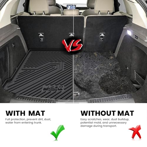 LASFIT Trunk Mat for Lincoln Corsair 2026 2025 2024 2023 2022 2021 2020, All Weather TPE Cargo Mats Custom Fit Cargo Liner Front & Rear Trunk Liner, Black, Easy to Clean - size: 2020-2026 | For Lincoln Corsair | Cargo Mats