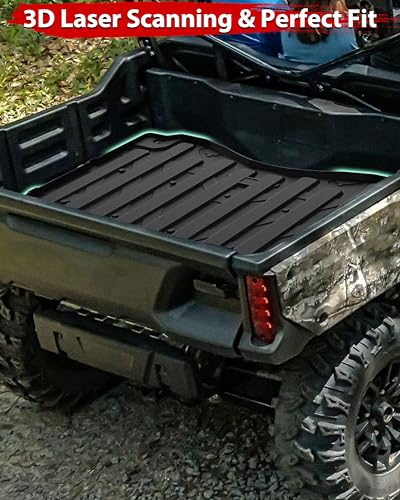 TPE Cargo Liner for Honda Pioneer 1000-3 1000-6 2016-2025, Rear Cargo Bed Mat Thick Anti-Slip All Weather Protection Slush Liner for Honda Pioneer 1000 3/6 Seat Accessories, Not for 1000-5