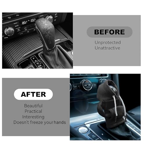 Gear Shift Hoodie, Gear Shift Cover, Universal Car Shift Knob Hoodie, Mini Hoodie for Car Shifter, Automotive Interior Cute Gadgets, Car Accessories and Decorations