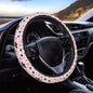 Halloween Pink Cute Ghost Bats Heart Steering Wheel Cover for Women Men, Non-Slip Steering Wheel Protector Car Wheel Covers, Universal 15 Inch Fit for Auto, Suvs, Truck - color: Halloween Pink Cute Ghost Bats Heart