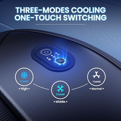Cooling Car Seat Cover Front Seat,12V-24V Semiconductor Ventilated Car Seat Cooling Pad with 3 Temp Modes,Seat Coolers Universal Fit for SUV/Truck (Cool Black)