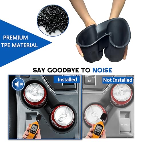 Cup Holder for Crosstrek 2024 2025 2026 Accessories Center Console Front Cup Holder Inserts TPE Durable Drink Holder Organizer for Crosstrek Black - size: for Crosstrek 2024-2026
