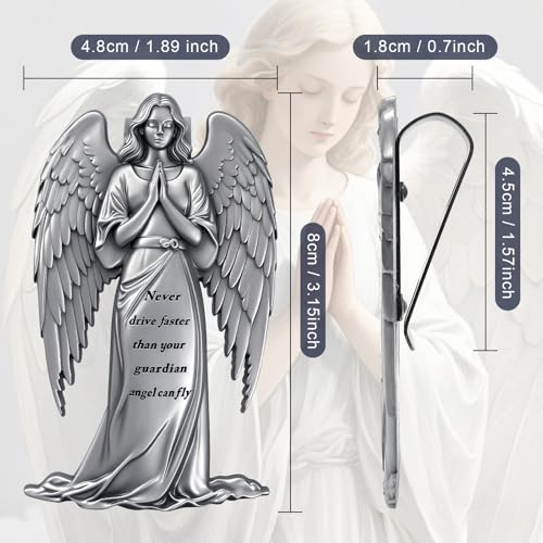 Guardian Angel Visor Clips for Cars，Reads Never Drive Faster Than Your Guardian Angel CAN Fly, New Driver Gifts, Car Accessories