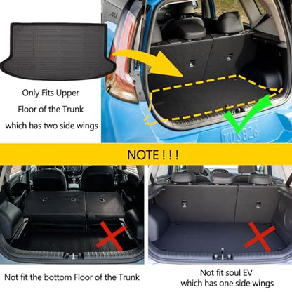 Wailtnb-for Kia Soul 2020-2025 2026 (Not EV) Floor Mat Cargo Liner All Weather Floor Liner Car Mat for Kia Soul Custom Fit Automotive Full Set Accessories 2025 - style: 15|For Soul|2020-2026|Set
