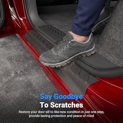 Exterior Door Sill Protector Compatible with 2019-2026 Chevy Silverado GMC Sierra 1500 Crew Cab Door Sill Guard Replacement for 2019-2026 Chevy Silverado Accessories - size: Compatible with 19-26 Silverado Sierra 1500(EXT)