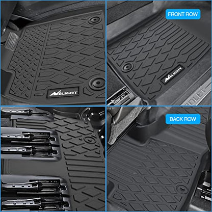 Nilight TPE Floor Mats for 2020 2021 2022 2023 2024 2025 Hyundai Palisade with Bucket Seats,All Weather Custom Fit Heavy Duty Floor Liners - color: 2020-2025 Hyundai Palisade