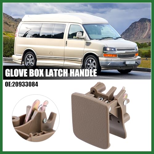 Motoforti Glove Box Latch Handle for Chevy Express Van Savana 08-20 for Venture Montana for Cadillac STS XLR CTS SRX Replace 20933084 Car Interior Accessories Brown Open Handle Long-Lasting