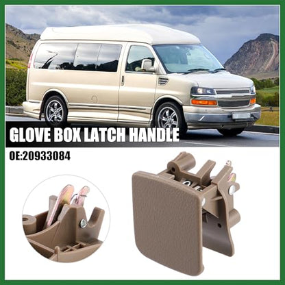 Motoforti Glove Box Latch Handle for Chevy Express Van Savana 08-20 for Venture Montana for Cadillac STS XLR CTS SRX Replace 20933084 Car Interior Accessories Brown Open Handle Long-Lasting