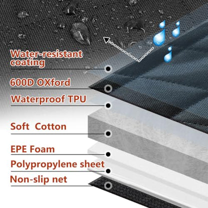 Vailge Dog Car Seat Cover, Dog Hammock for Car Backseat, Non Inflatable seat Cover for Back seat,Hard Bottom Back Seat Protector for Cars,Trucs & SUVs - size: Standard