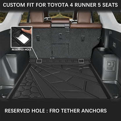 KARPAL Floor Mats Fit for Toyota 4Runner 2013-2024 (NOT for 2025) (Only Fit 5-Seat W/o Sliding Cargo Tray), Custom Fit All Weather TPE Floor Liners, 1st & 2nd Row & Cargo Liner, 4Runner Accessories - style: 2013-2024 | For Toyota 4Runner | 1st & 2nd Row &