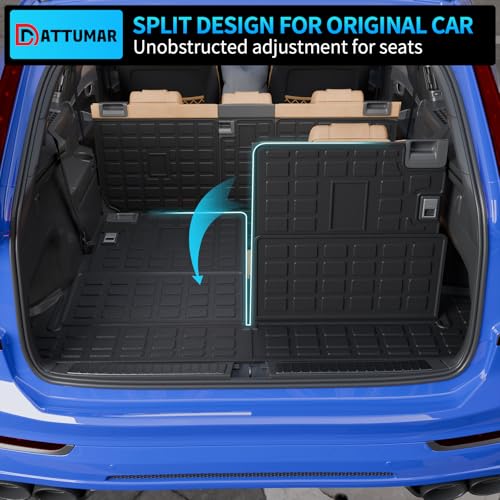 Cargo Mat Compatible with 2010-2024 Toyota 4 Runner 7 Seat Cargo Liner Trunk Mat TPE Back Seat Cover Protector 2023 4Runner Accessories (Fit 7 seat,Trunk Mat+2nd & 3rd Row Backrest Mats) - size: Trunk Mat+2nd&3rd Row Backrest Mats