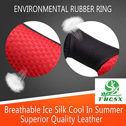 Auto Steering Wheel Cover Hand Pad Cushion Slip-on Universal Fit 15'' / 38 cm (red) - color: red