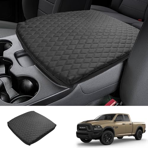 Sze Center Console Cover for Dodge Ram 1500/2500/3500 2019-2024 2025 2026 Car Armrest Cover, PU Leather Arm Rest Pad, Console Box Cover, Center Console Cushion, Middle Console Pad Waterproof - color: Dodge Ram 1500 2019-2025 2026