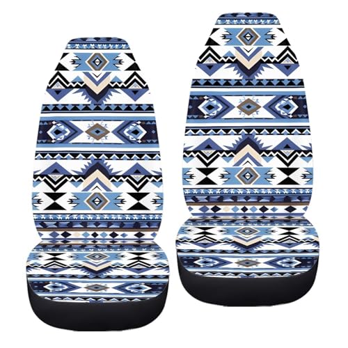 Dreaweet Aztec Seat Covers for Cars SUV Trucks Native American Indian Tribal Navajo Car Seat Covers Front Seats Only,Southwestern Car Accessories Interior - color: Aztec Tribal Pattern