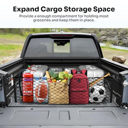 Canvcle Trunk Cargo Net for 2017-2026 Honda Ridgeline Accessories Envelope Style Mesh Trunk Net Organizer and Storage Stretchable Adjustable Elastic Nylon Rear Cargo Netting with Hooks - style: for Honda Ridgeline