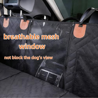 Dog Car Seat Cover, Back Seat Extender & Dog Hammock for Car, Waterproof Pet Back Seat Protector for Cars, Trucks, SUV - size: Three lines of texture