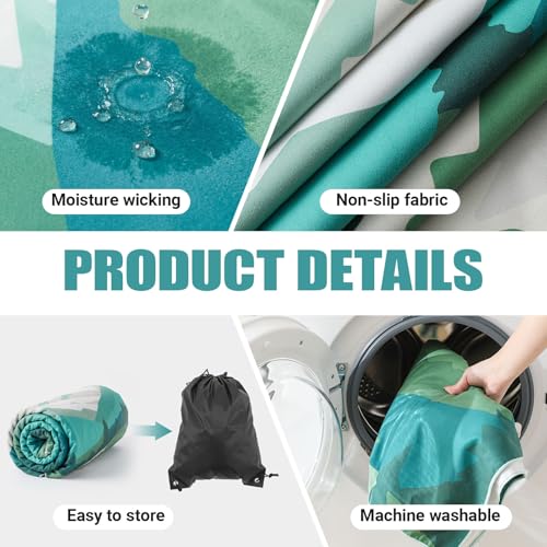Hahafelt Back Seat Cover with Storage Bag, Moisture Wicking Rear Bench Towel Backseat Cover Nonslip Rear Seat Protector for Cars SUV Van Truck, Post Gym Workout Surfing Running Hiking Beach(Yosemite)