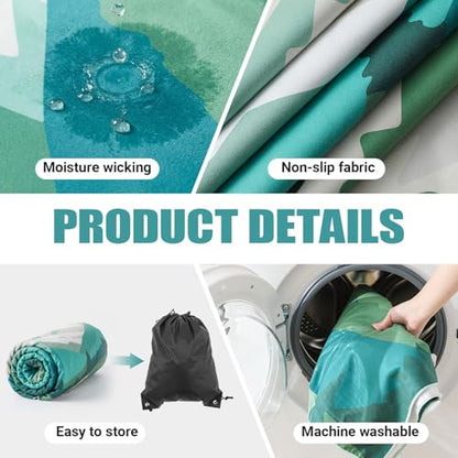 Hahafelt Back Seat Cover with Storage Bag, Moisture Wicking Rear Bench Towel Backseat Cover Nonslip Rear Seat Protector for Cars SUV Van Truck, Post Gym Workout Surfing Running Hiking Beach(Yosemite)