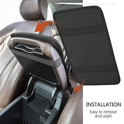 YR Vehicle Center Console Armrest Cover Pad, Universal Fit Soft Comfort Center Console Armrest Cushion for Car, Stylish Pattern Design Car Armrest Cover, Lotus