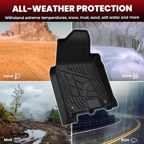 LASFIT Floor Mats for 2019-2025 2026 Ram 2500/3500 Crew Cab Bucket Seat for Carpet & Vinyl Floor (NOT fit Model with PTO Kit), All Weather TPE Custom Fit Car Mats Floor Liners 1st & 2nd Row, Black - style: 3) 2500/3500 | 2019-2026 | Crew Cab Floor Mats