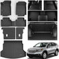 All Weather Floor Mats for Honda CRV 2016 2015 2014 2013 2012 2011 TPE Rubber Liners CR-V Odorless Anti-Slip Car Floor Liners-1st & 2rd Row & Cargo Mat Covering The Backrest Full Set - size: 12-16丨CRV full mat