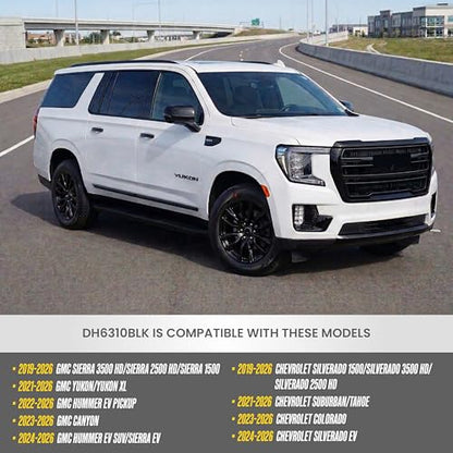 Gloss Black Door Handle Covers for 2019-2026 Chevrolet -( Silverado, Tahoe, Suburban, Colorado, EV ) & 2019-2026 GMC -( Sierra, Yukon, Canyon, Hummer EV ) | Easy No Tools Install | US Patented