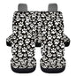 Dog Paw Print Car Seat Covers Full Set 4 Pieces White Dog Paw Car Accessories Auto Front Rear Seat Cover Split Bench Back Protector Automotive Cushion Pads Universal Fit for Cars Truck SUV - color: Dog Paw Print