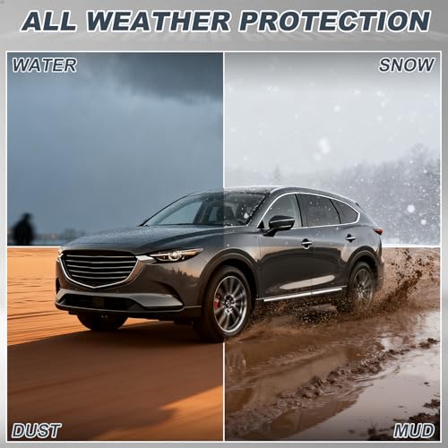 for 2016-2023 CX-9 Cargo Liner | Aomsazto Custom Fit Cargo Liner for Mazda CX9 2016-2020 2021 2022 2023 Trunk Liner Trunk Cargo Mat CX9 Accessories - style: 16) for Mazda CX-9 2016-2023 Cargo Liner & Seat Back Mat