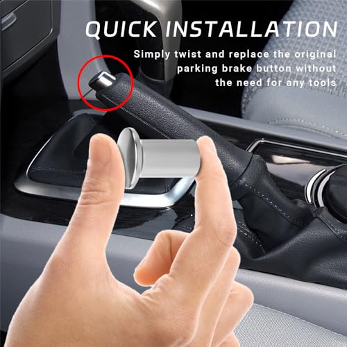 2 Pcs Turn Knob Drift Button, E-Brake Handle Handbrake Emergency Cover, Hand Spin Turn Lever Knob Lock Button, Aluminum Replacement Car Accessories Compatible with GT86, FRS, BRZ