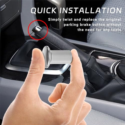 2 Pcs Turn Knob Drift Button, E-Brake Handle Handbrake Emergency Cover, Hand Spin Turn Lever Knob Lock Button, Aluminum Replacement Car Accessories Compatible with GT86, FRS, BRZ