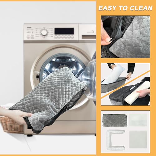 Sephyroth Dog Car Seat for Small/Medium Dogs,Dog Car Bed Washable Pet Travel Safety Seat,Super Soft Safe Removable Puppy Car Seat(Gray) - color: Gray, size: Small