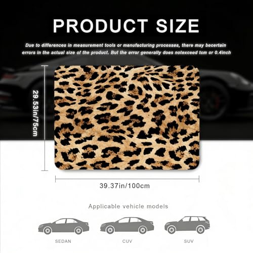 Car Trunk Mat - Universal Size 29" x 39", Leopard Print Pattern Cargo Liner, Car Accessory for SUVs/Sedan/Wagons, Durable Protective Mat, Trunk Liner for Families/Travel Enthusiasts - style: Leopard Print-6