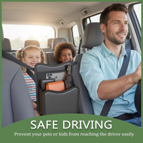 Car Seat Gap Purse Holder Leather - Between Seats Organizer, Automotive Storage for Phone Keys & Daily Essentials