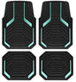 PIC AUTO Heavy Duty Rubber Floor Mats, Mint Aluminum Film Car Mats Set, Front and Rear Car Mats with Anti-Slip Backing, All Weather Protection, Trim-to-Fit for Automotive SUV, Sedan, Van - color: Mint