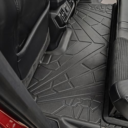 KARPAL Floor Mats for 2015-2026 Ford F-150 & 2022-2026 F150 Lightning SuperCrew, Custom Fit TPE All Weather Ford F150 Accessories 1st & 2nd Row Floor Liner - style: 2015-2026 | For Ford F-150 Crewcab | 1st & 2nd Row
